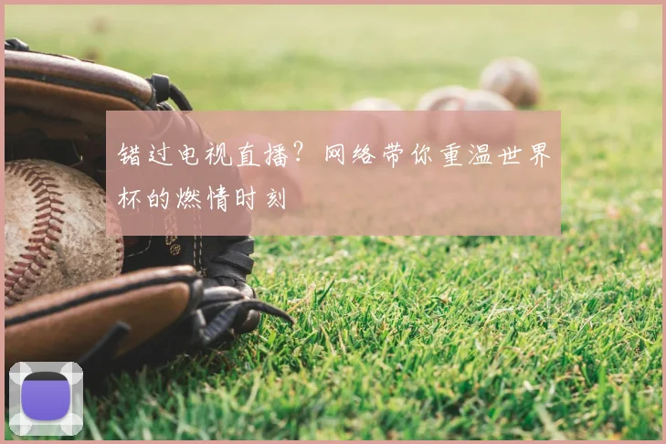 错过电视直播？网络带你重温世界杯的燃情时刻